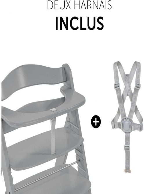 Chaise haute Alpha+B Gris - Kiabi Chaise haute Alpha+B Gris - Kiabi
