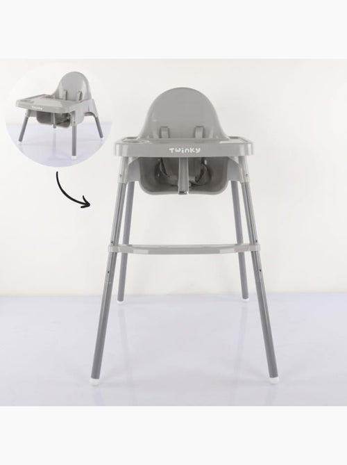 Chaise haute bébé - eco évolutive, pliable et réglable - twinky - Kiabi Chaise haute bébé - eco évolutive, pliable et réglable - twinky - Kiabi