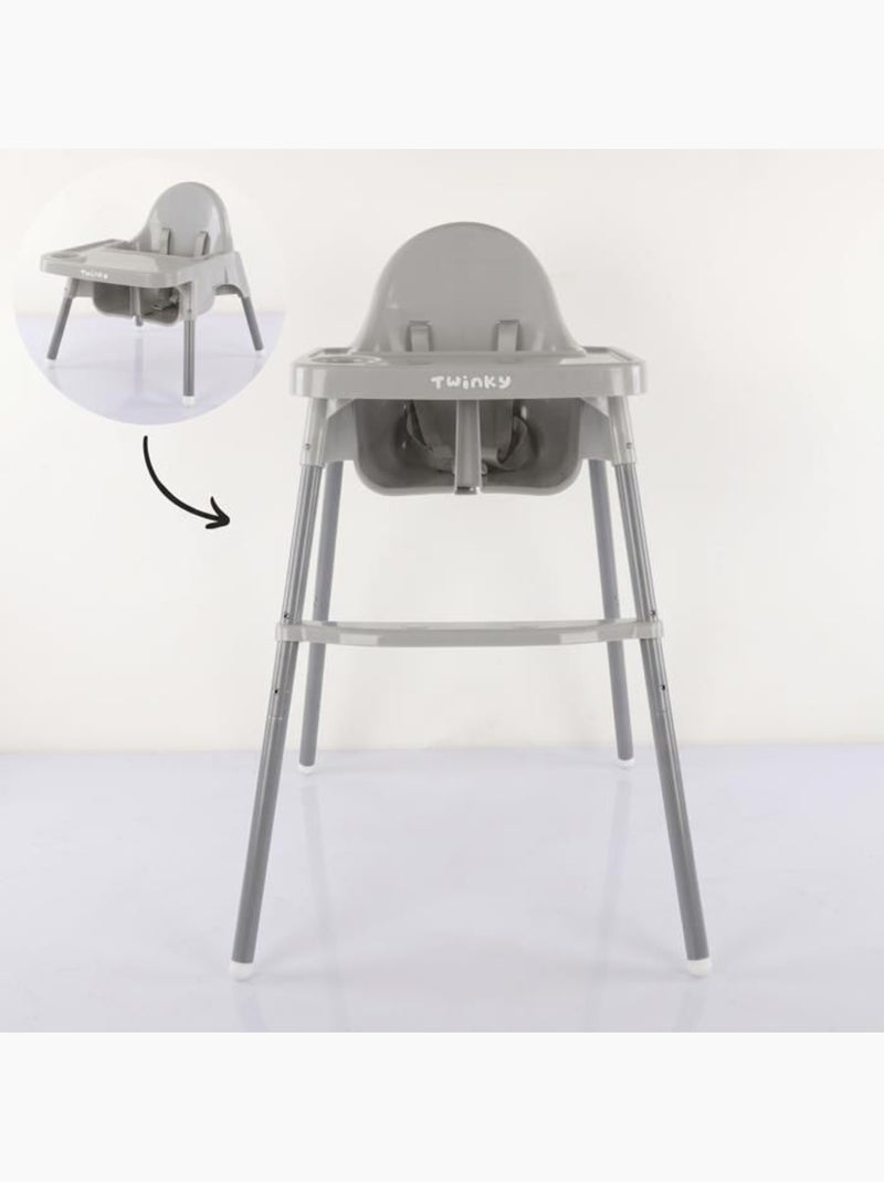 Chaise haute bébé - eco évolutive, pliable et réglable - twinky Gris - Kiabi