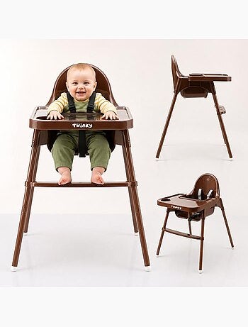 Chaise haute bébé - eco évolutive, pliable et réglable - twinky