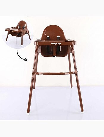 Chaise haute bébé - eco évolutive, pliable et réglable - twinky