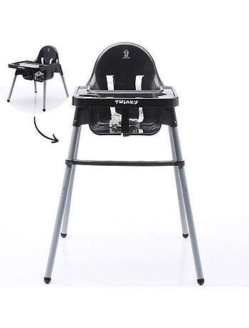 Chaise haute bébé - eco évolutive, pliable et réglable - twinky