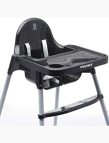 Chaise haute bébé - eco évolutive, pliable et réglable - twinky