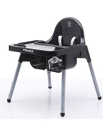 Chaise haute bébé - eco évolutive, pliable et réglable - twinky