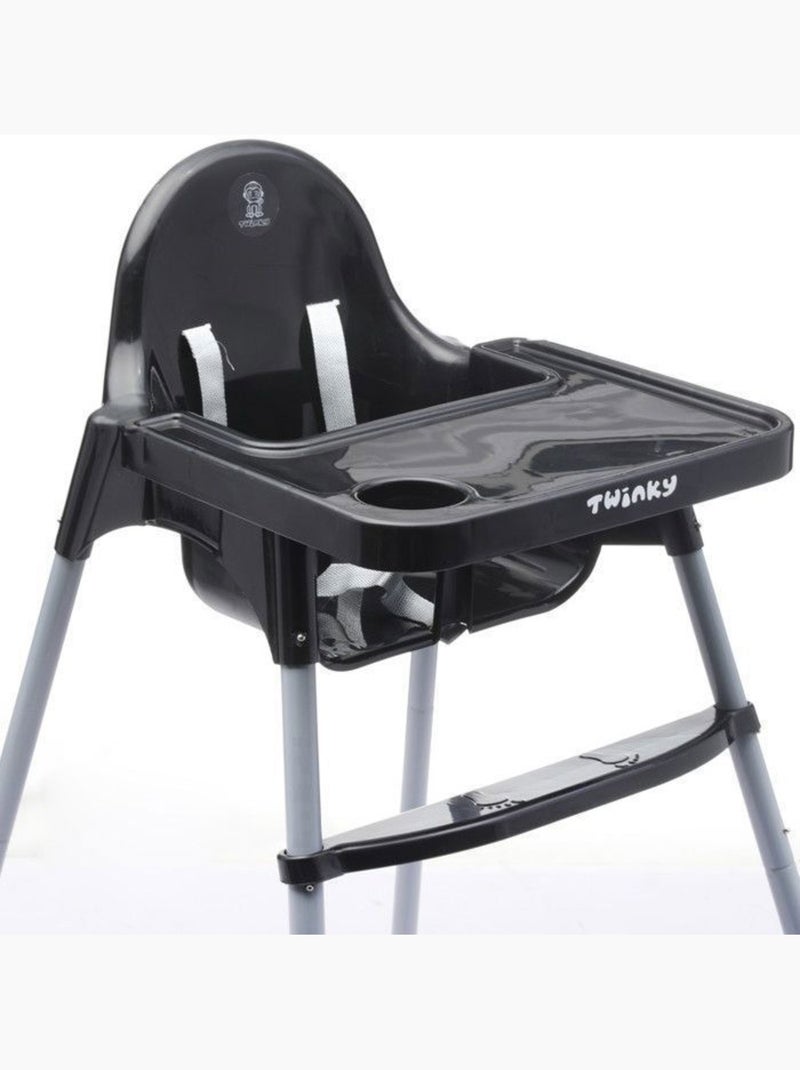 Chaise haute bébé - eco évolutive, pliable et réglable - twinky Noir - Kiabi