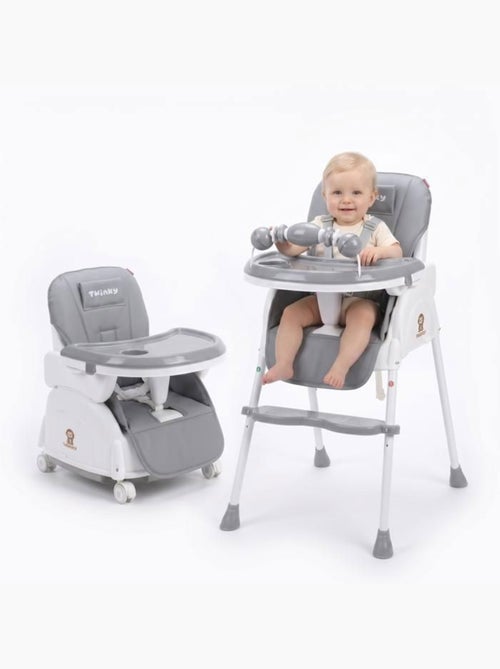 Chaise haute bébé - évolutive 3 en 1 pliable et réglable - twinky - Kiabi Chaise haute bébé - évolutive 3 en 1 pliable et réglable - twinky - Kiabi