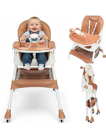 Chaise haute bébé - maxi évolutive 3 en 1 pliable - twinky