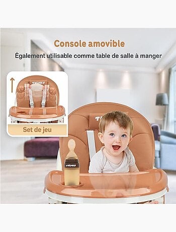 Chaise haute bébé - maxi évolutive 3 en 1 pliable - twinky
