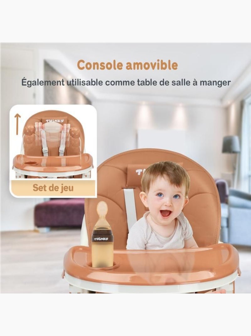 Chaise haute bébé - maxi évolutive 3 en 1 pliable - twinky Blanc - Kiabi