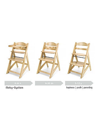 Chaise Haute Bébé +6 mois ÉVOLUTIVE, 12 Réglages du Siège Table Amovible Coussins Ceinture 3 points