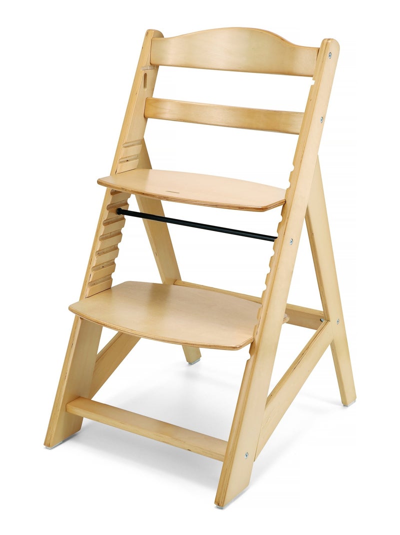 Chaise Haute Bébé +6 mois ÉVOLUTIVE, 12 Réglages du Siège Table Amovible Coussins Ceinture 3 points Beige clair - Kiabi