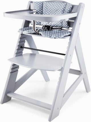 Chaise Haute Bébé +6 mois ÉVOLUTIVE, 12 Réglages, Table amovible, Coussins, Ceinture 3 points