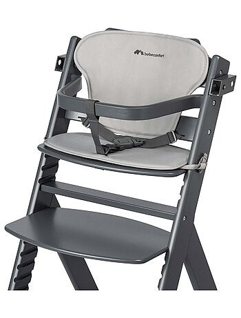 BEBE CONFORT Timba Chaise haute bébé, Chaise bois, De 6 mois à 10 ans (30kg), Warm Grey