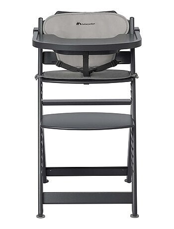 BEBE CONFORT Timba Chaise haute bébé, Chaise bois, De 6 mois à 10 ans (30kg), Warm Grey