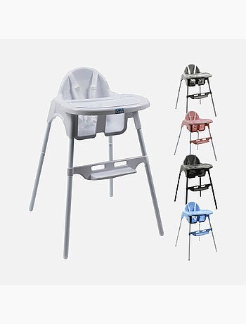 Chaise haute bébé, enfant, réglable hauteur et tablette - Délice - Monsieur Bébé