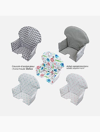 Chaise haute bébé, enfant, réglable hauteur et tablette - Délice - Monsieur Bébé