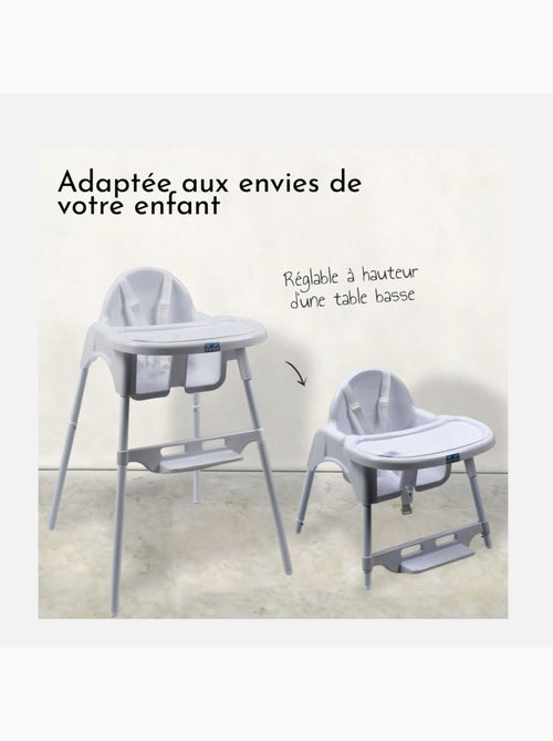 Chaise haute bébé, enfant, réglable hauteur et tablette - Délice - Monsieur Bébé - Kiabi