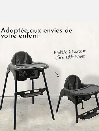 Chaise haute bébé, enfant, réglable hauteur et tablette - Délice - Monsieur Bébé