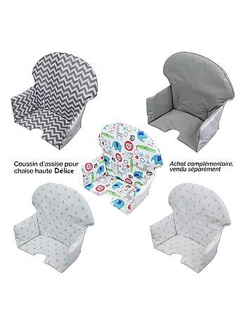 Chaise haute bébé, enfant, réglable hauteur et tablette - Délice - Monsieur Bébé