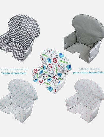 Chaise haute bébé, enfant, réglable hauteur et tablette - Délice - Monsieur Bébé
