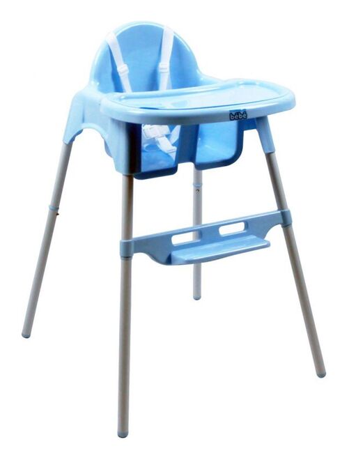 Chaise haute bébé, enfant, réglable hauteur et tablette - Délice Gris - Monsieur Bébé - Kiabi