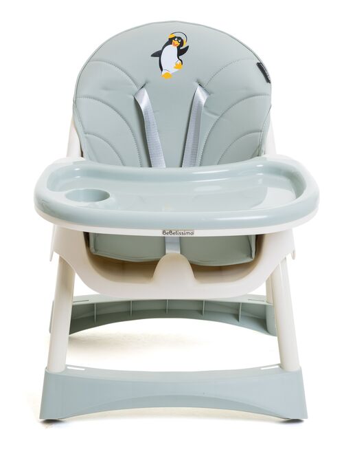 Chaise Haute bébé - Évolutive - Réglable - en Bois - 2 en 1 – 6 mois  jusqu'à 5 ans - gris - Gris - Kiabi - 79.99€