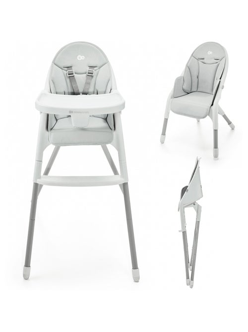 Chaise Haute Bébé Kinderkraft DINNLY évolutive et pliable, avec harnais 5 points et repose-pieds - Kiabi