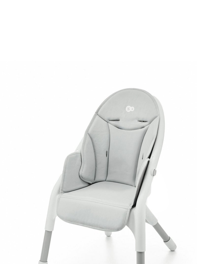 Chaise Haute Bébé Kinderkraft DINNLY évolutive et pliable, avec harnais 5 points et repose-pieds Gris - Kiabi