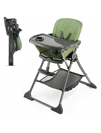 Chaise Haute Bébé Kinderkraft FOLDEE pliable compacte dossier réglable plateau amovible double repas