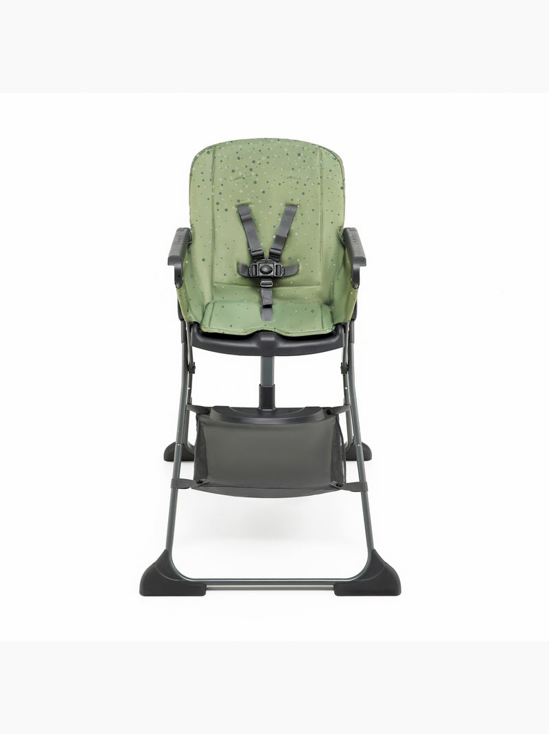 Chaise Haute Bébé Kinderkraft FOLDEE pliable compacte dossier réglable plateau amovible double repas Vert - Kiabi