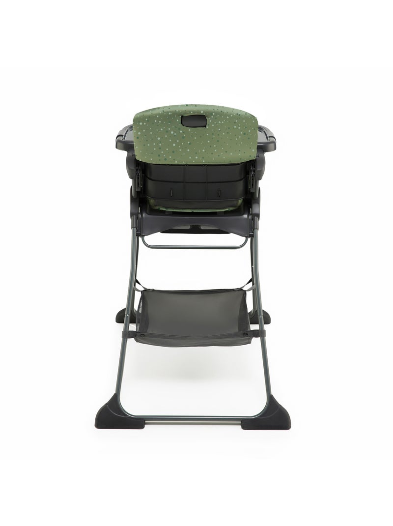 Chaise Haute Bébé Kinderkraft FOLDEE pliable compacte dossier réglable plateau amovible double repas Vert - Kiabi