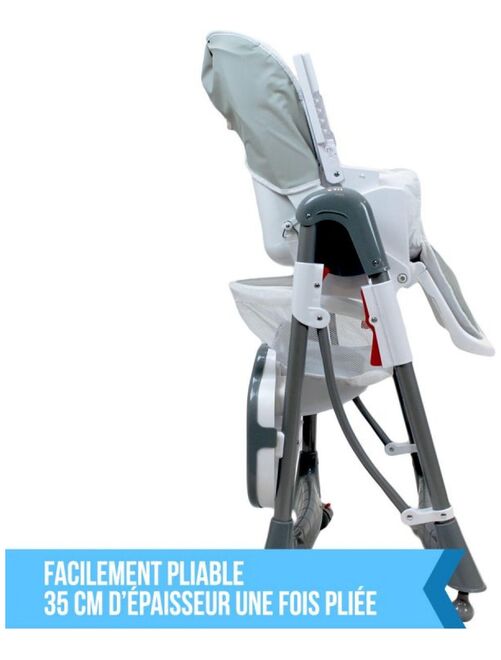 Chaise haute CARLA de Nania - Inclinable et réglable en hauteur - Disney