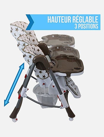 Chaise haute bébé pliable réglable hauteur dossier tablette - Ptit - Stella - Monsieur Bébé