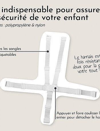 Chaise haute bébé pliable réglable hauteur dossier tablette - Ptit - Stella - Monsieur Bébé