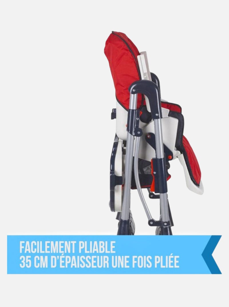 Chaise haute bébé pliable réglable hauteur dossier tablette - Ptit - Lou - Monsieur Bébé Rouge - Kiabi
