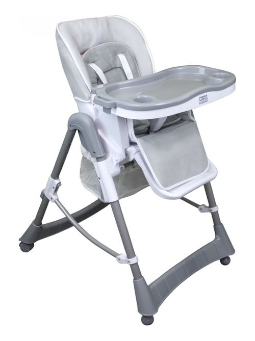 Chaise haute bébé pliable réglable hauteur dossier tablette -  Ptit - Perle - Monsieur Bébé - Kiabi