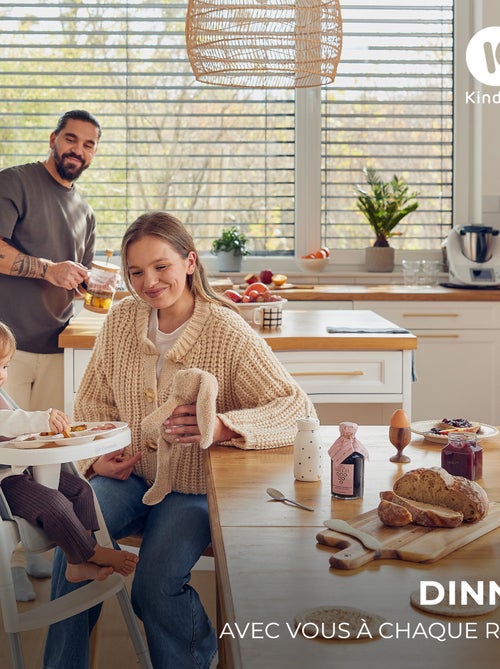 Chaise haute bebe pliante avec ceinture 5 points - Kiabi