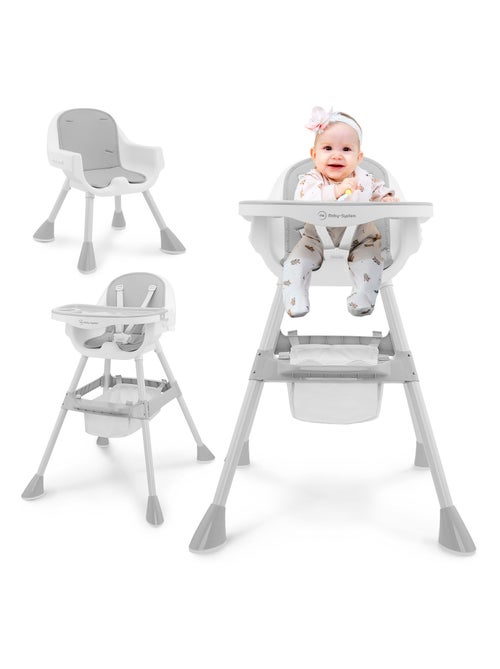 Chaise Haute Bébé Réglable, Chaise Enfant - Plateau Double - Coussin Similicuir - Kiabi Chaise Haute Bébé Réglable, Chaise Enfant - Plateau Double - Coussin Similicuir - Kiabi