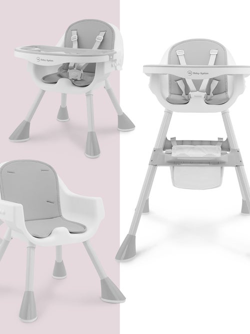 Chaise Haute Bébé Réglable, Chaise Enfant - Plateau Double - Coussin Similicuir - Kiabi Chaise Haute Bébé Réglable, Chaise Enfant - Plateau Double - Coussin Similicuir - Kiabi