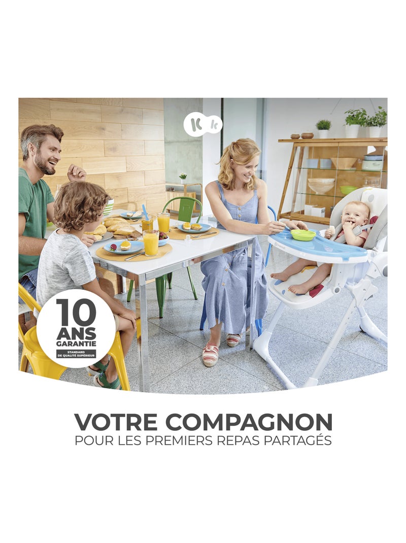 Chaise haute bébé réglable et pliable avec plateau amovible Rose - Kiabi