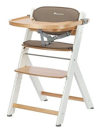 Chaise haute bébé Timba, avec coussin et tablette repas