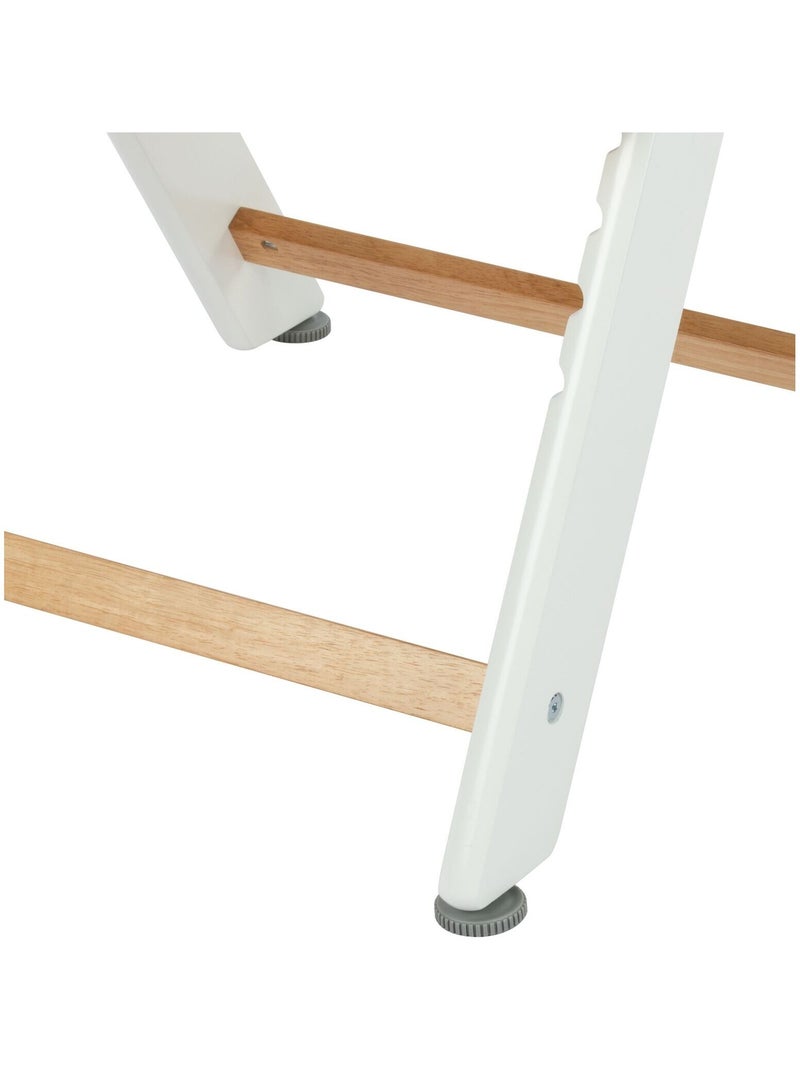 Chaise haute bébé Timba, avec coussin et tablette repas Blanc Marron Blanc - Kiabi
