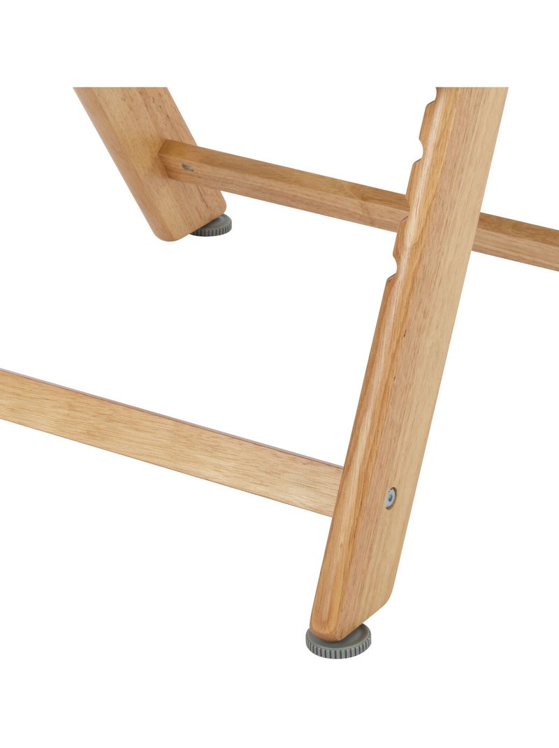 Chaise haute bébé Timba, avec coussin et tablette repas Bois naturel - Kiabi