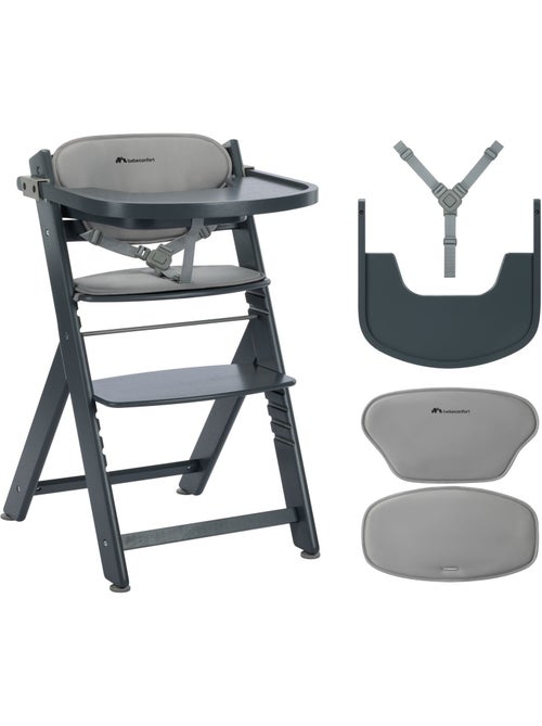 Chaise haute bébé Timba, avec coussin et tablette repas - Kiabi