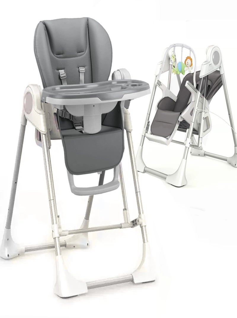 Chaise Haute bébé, transat, Balancelle : evolutif multifonction  : SPLITY 3 en 1 Gris - Kiabi
