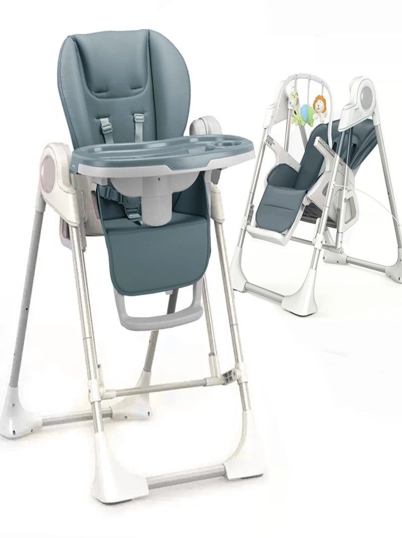 Chaise Haute bebe, transat, Balancelle : evolutif multifonction  : SPLITY 3 en 1 Vert - Kiabi