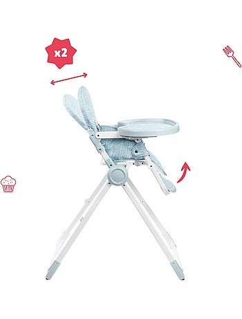 Chaise haute bébé ultra compacte dossier et tablette ajustables 'Badabulle'