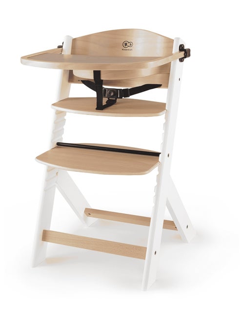 Chaise haute bois 3 en 1 réglable avec harnais de sécurité - Kiabi