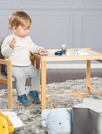 Chaise haute combinée avec plateau repas et coussin imperméable 'Roba Little Stars'