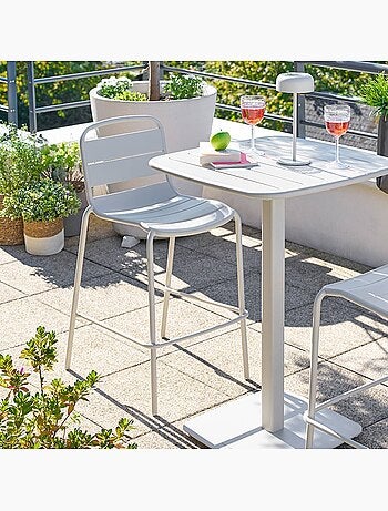 Chaise haute de jardin empilable en acier ALEGORIA